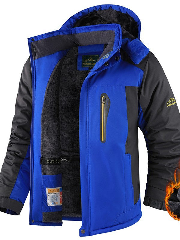 Fleece-Lined Thickened Jacket and Pants Set