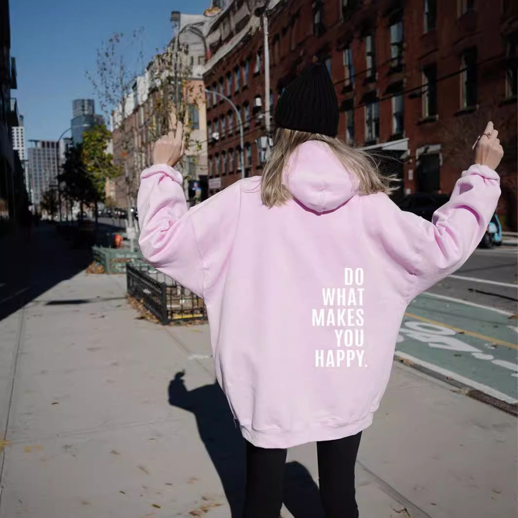 Loose and fashionable hooded sweatshirt