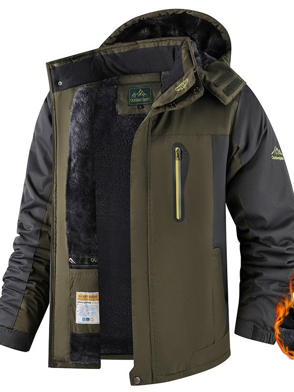 Fleece-Lined Thickened Jacket and Pants Set